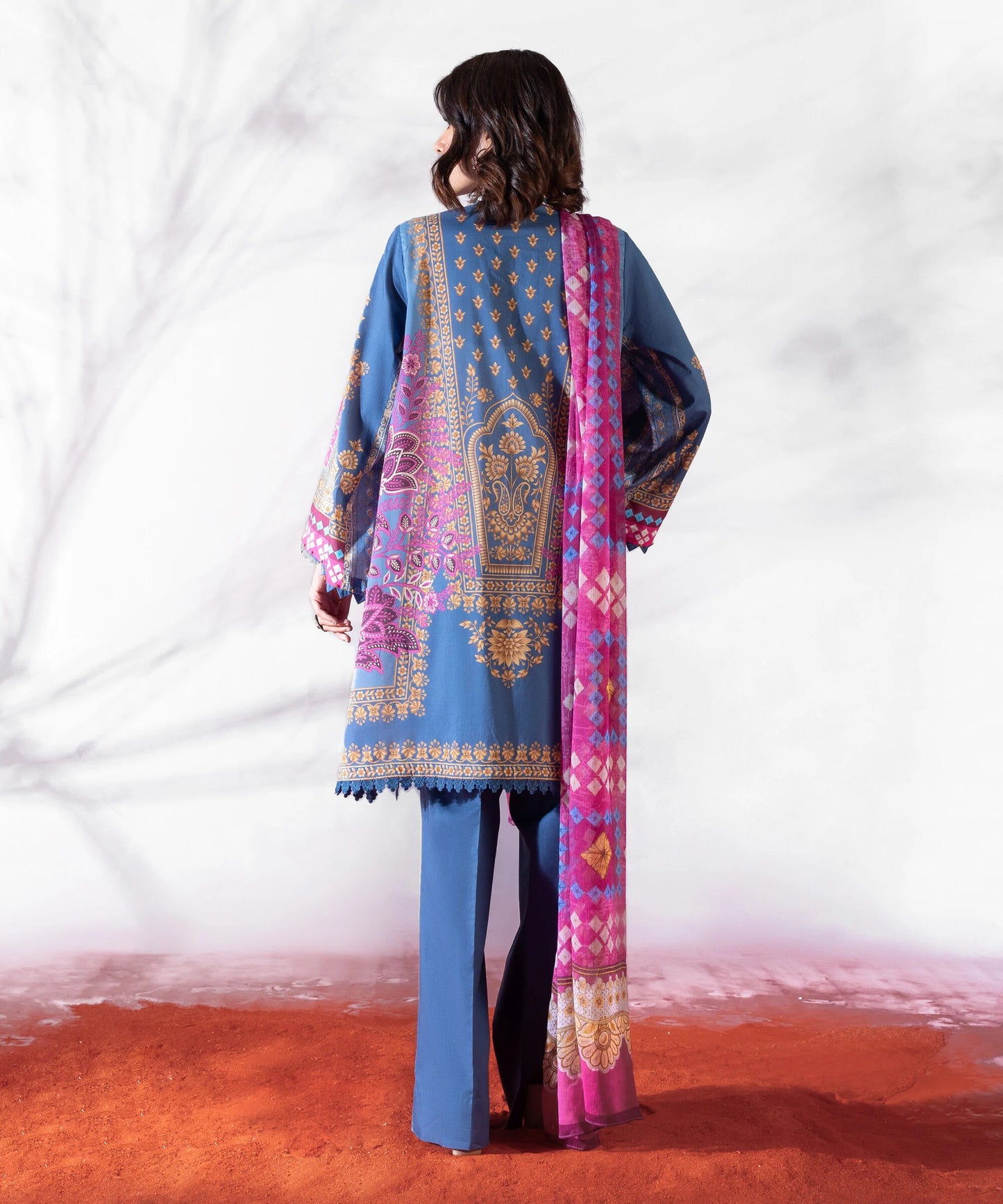 SAPPHIRE | UNSTITCHED 3 PIECE PRINTED LAWN SUIT