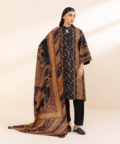 SAPPHIRE | UNSTITCHED 3 PIECE PRINTED LIGHT KHADDAR SUIT