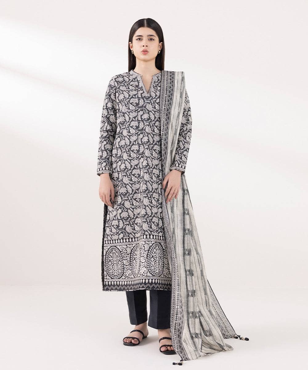 SAPPHIRE | UNSTITCHED 2 PIECE EMBROIDERED CAMBRIC SUIT