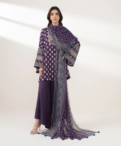 SAPPHIRE | UNSTITCHED 3 PIECE EMBROIDERED LIGHT LINEN SUIT