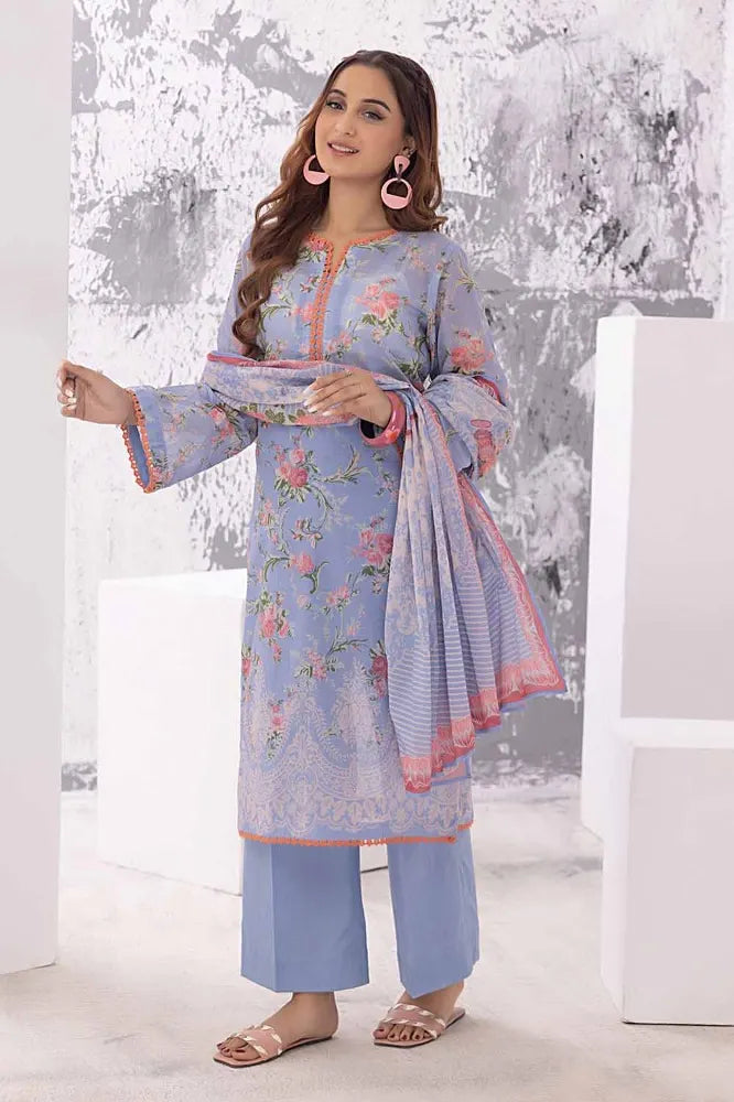 Gul Ahmed | 3PC Printed Lawn Unstitched Suit