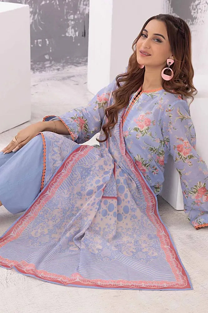 Gul Ahmed | 3PC Printed Lawn Unstitched Suit
