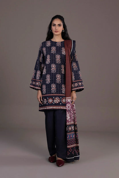 SAPPHIRE | UNSTITCHED 3 PIECE PRINTED KHADDAR SUIT