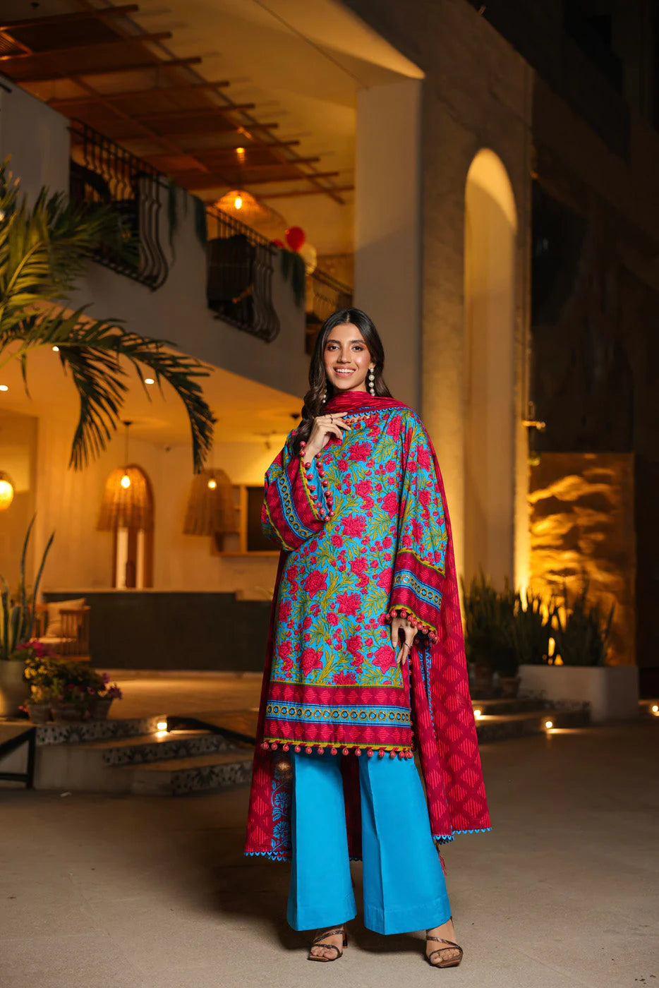 Alkaram | Unstitched 3 Pc Printed Lawn Suit With Lawn Dupatta