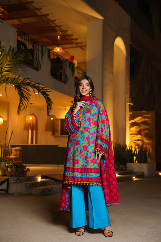 Alkaram | Unstitched 3 Pc Printed Lawn Suit With Lawn Dupatta