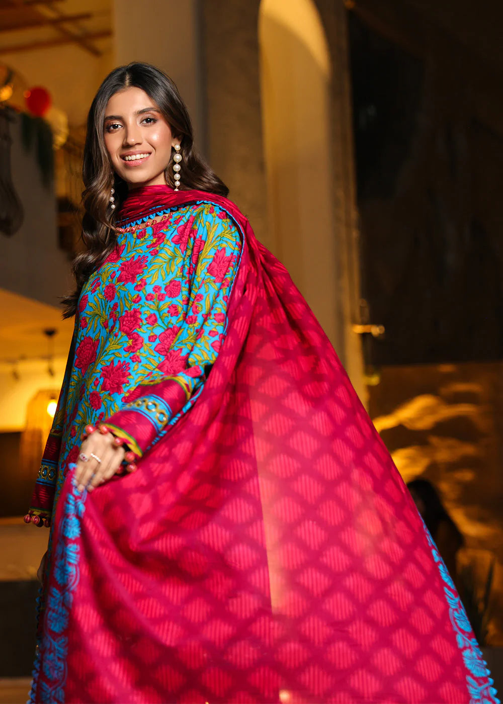 Alkaram | Unstitched 3 Pc Printed Lawn Suit With Lawn Dupatta