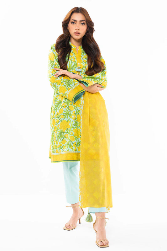 Alkaram | Unstitched 3 Pc Printed Lawn Suit With Lawn Dupatta