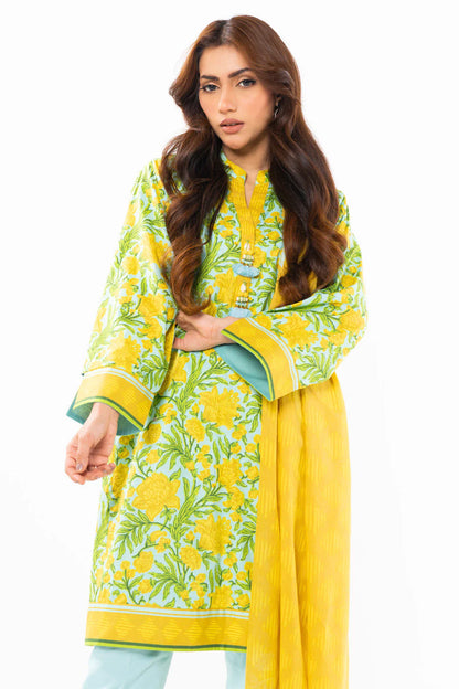 Alkaram | Unstitched 3 Pc Printed Lawn Suit With Lawn Dupatta