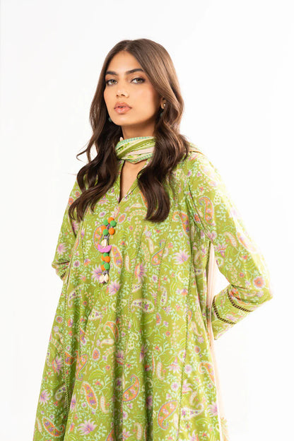Alkaram | Unstitched 3 Pc Printed Lawn Suit With Lawn Dupatta