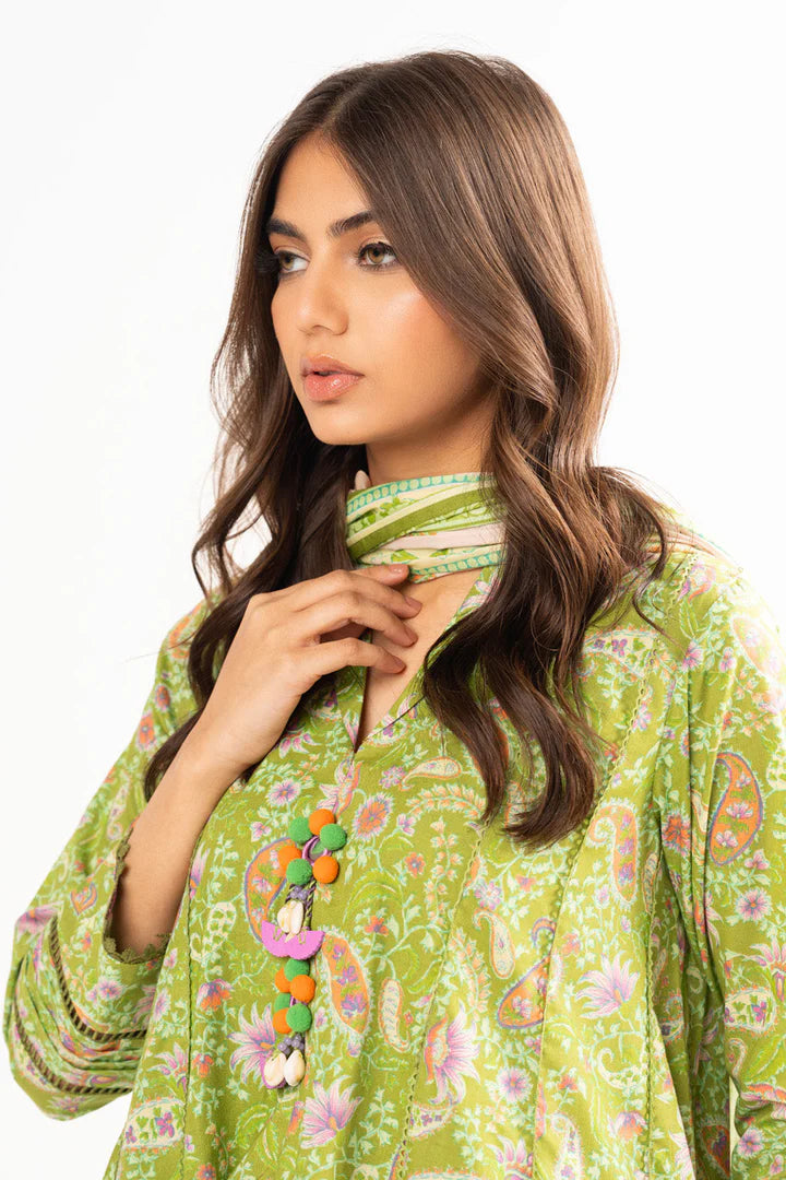 Alkaram | Unstitched 3 Pc Printed Lawn Suit With Lawn Dupatta