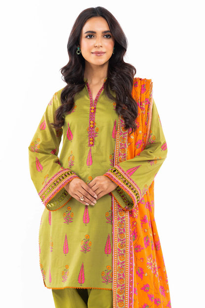 Alkaram | Unstitched 3 Pc Printed Lawn Suit With Lawn Dupatta