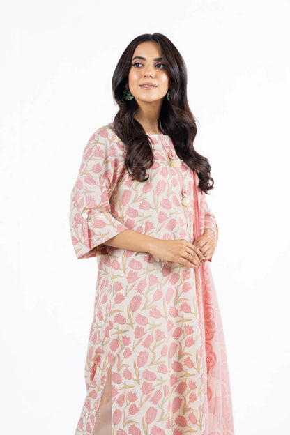 Alkaram | Unstitched 3 Pc Printed Lawn Suit With Lawn Dupatta