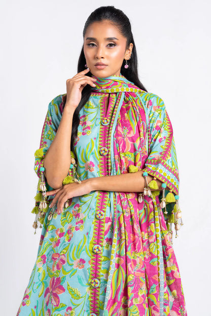 Alkaram | Unstitched 3 Pc Printed Lawn Suit With Lawn Dupatta