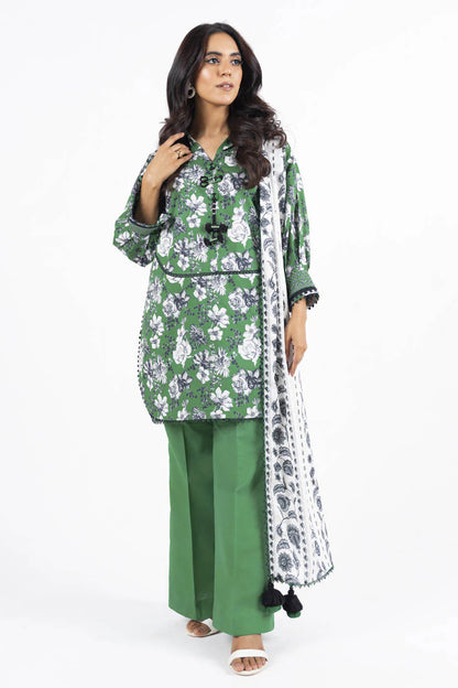 Alkaram | Unstitched 3 Pc Printed Lawn Suit With Lawn Dupatta
