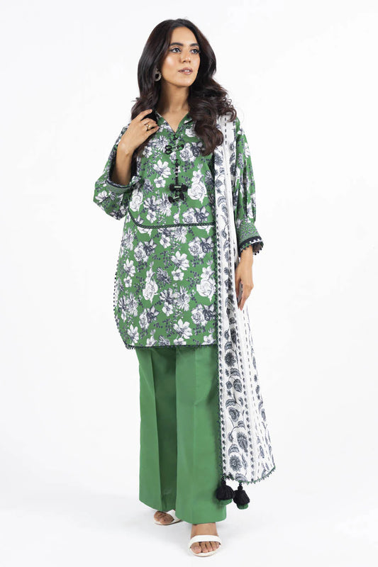 Alkaram | Unstitched 3 Pc Printed Lawn Suit With Lawn Dupatta