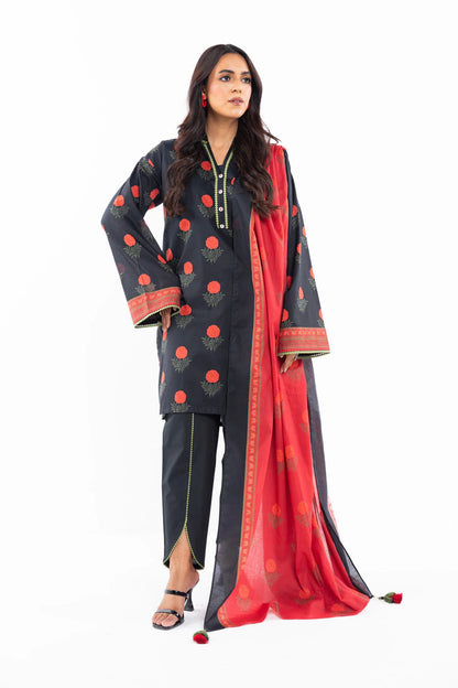 Alkaram | Unstitched 3 Pc Printed Lawn Suit With Lawn Dupatta