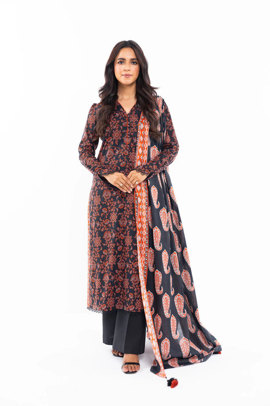 Alkaram | Unstitched 3 Pc Printed Lawn Suit With Lawn Dupatta