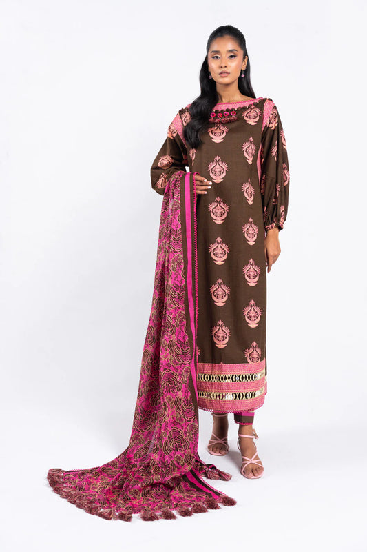Alkaram | Unstitched 3 Pc Printed Lawn Suit With Lawn Dupatta