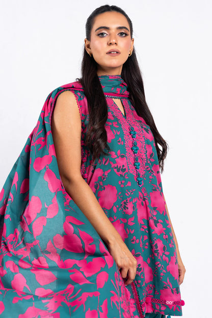 Alkaram | Unstitched 3 Pc Printed Lawn Suit With Lawn Dupatta