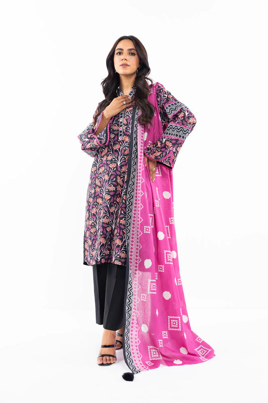 Alkaram | Unstitched 3 Pc Printed Lawn Suit With Lawn Dupatta