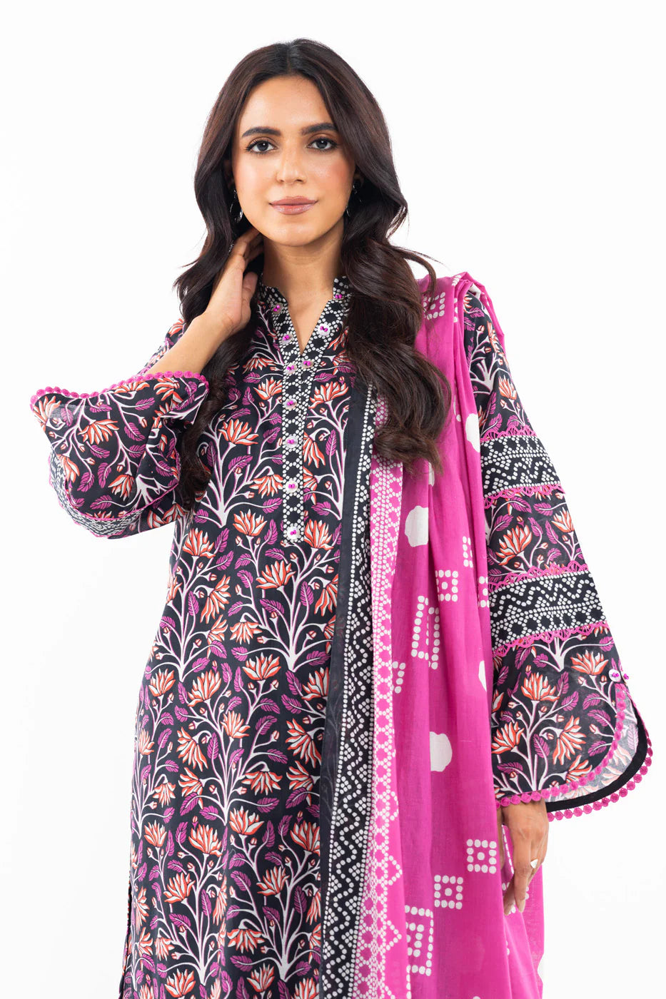 Alkaram | Unstitched 3 Pc Printed Lawn Suit With Lawn Dupatta