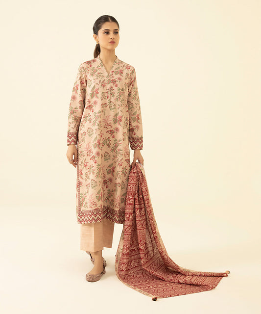 SAPPHIRE | UNSTITCHED 2 PIECE PRINTED LIGHT KHADDAR SUIT