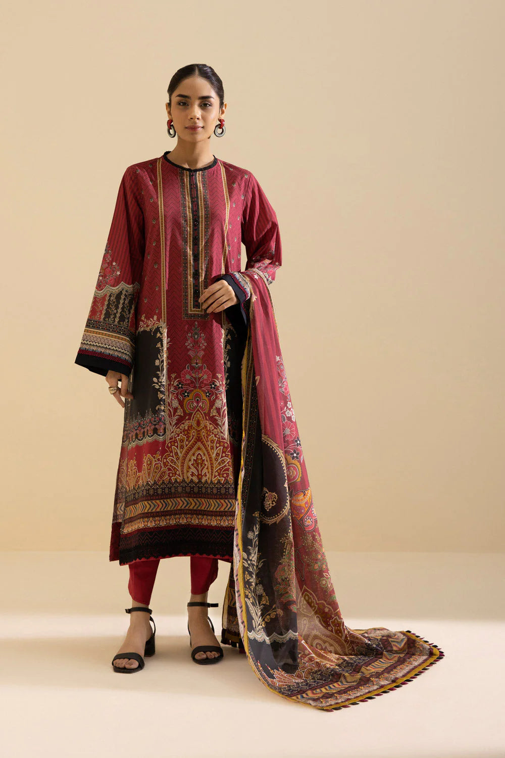 SAPPHIRE | UNSTITCHED 3 PIECE PRINTED LAWN SUIT