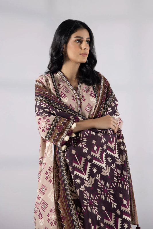 SAPPHIRE | UNSTITCHED 2 PIECE PRINTED KHADDAR SUIT