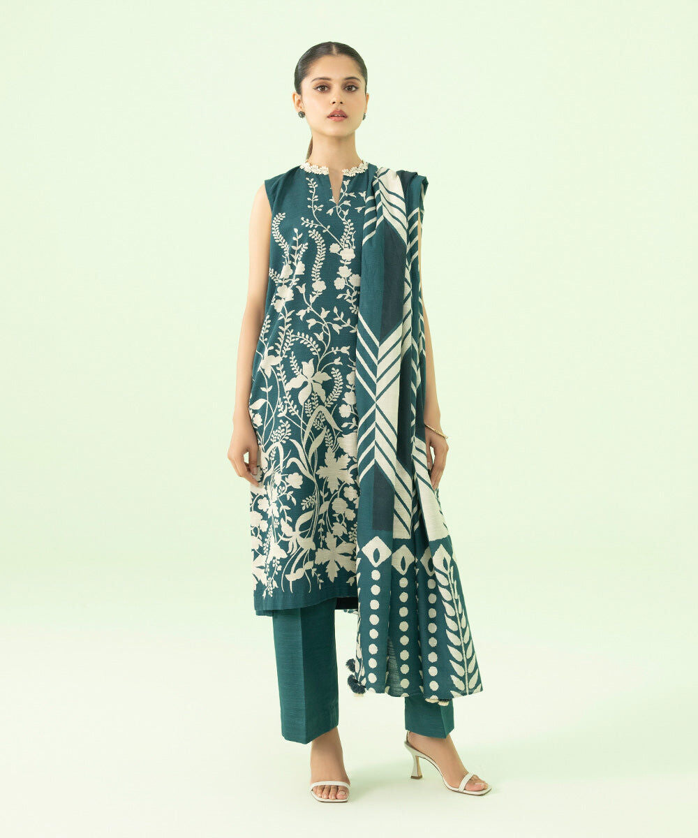 SAPPHIRE | UNSTITCHED 3 PIECE PRINTED LAWN SUIT