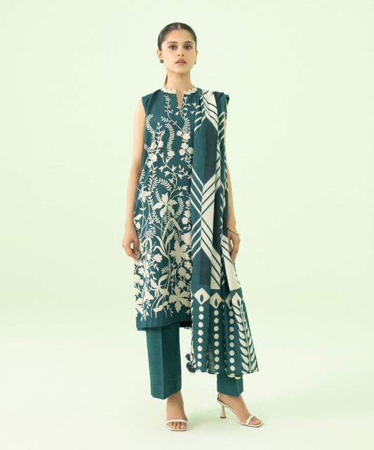 SAPPHIRE | UNSTITCHED 3 PIECE PRINTED LAWN SUIT