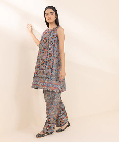 SAPPHIRE | UNSTITCHED 2 PIECE EMBROIDERED LIGHT KHADDAR SUIT