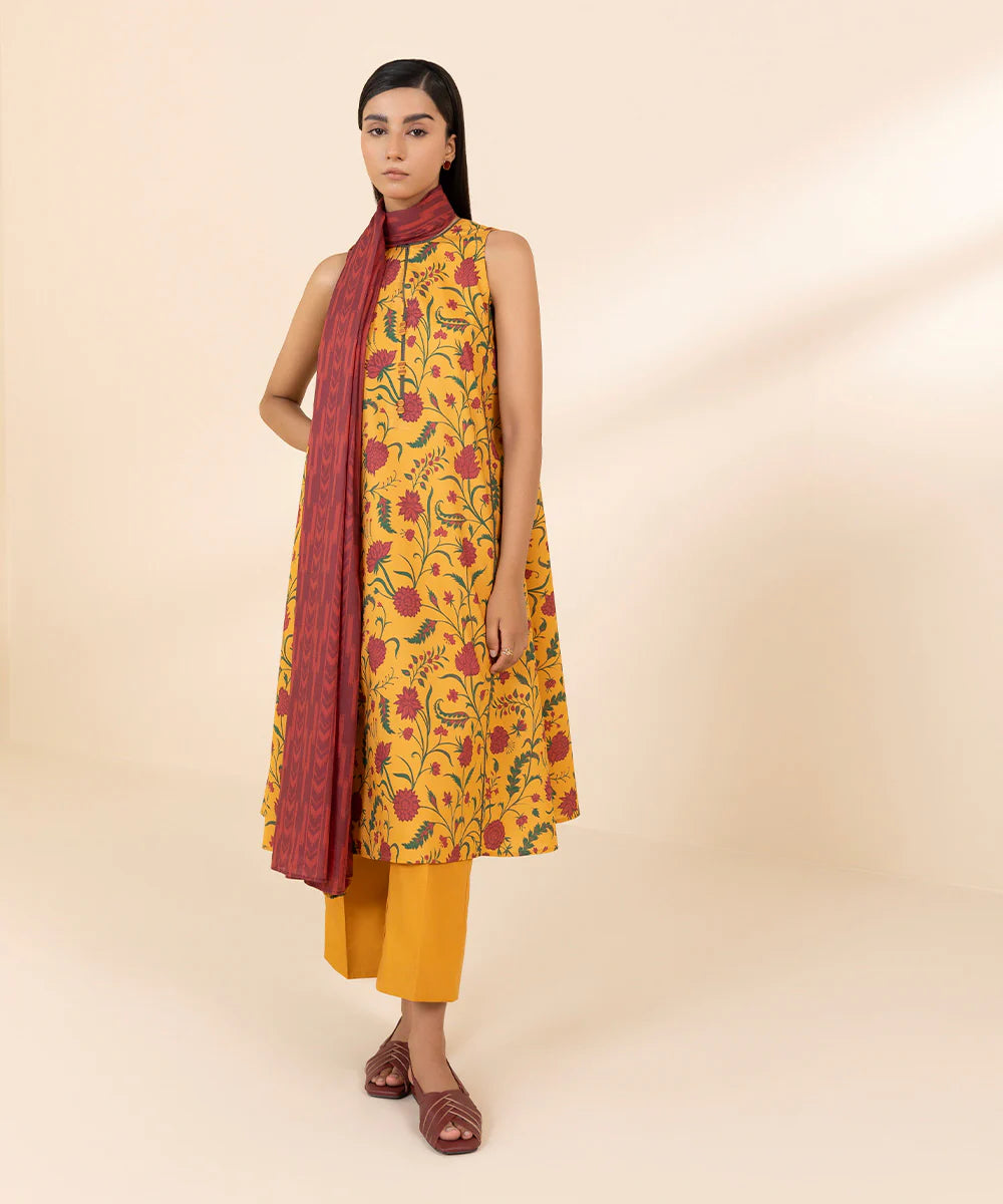 SAPPHIRE | UNSTITCHED 2 PIECE PRINTED LAWN SUIT