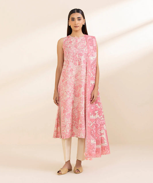 SAPPHIRE | UNSTITCHED 2 PIECE PRINTED DOBBY SUIT