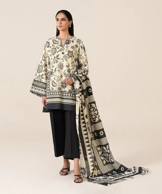SAPPHIRE | UNSTITCHED 3 PIECE PRINTED LAWN SUIT