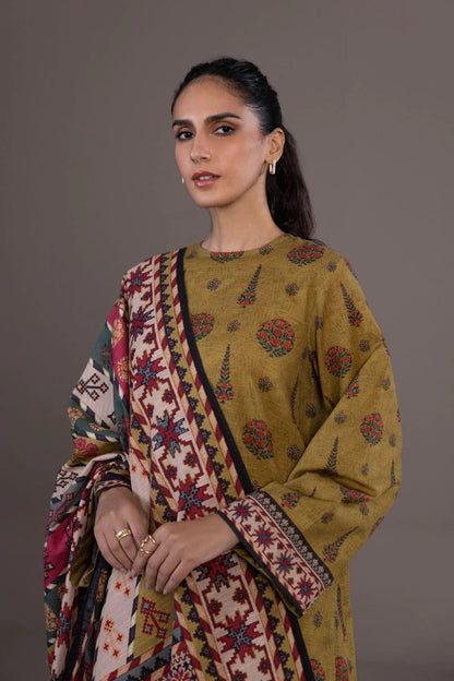 SAPPHIRE | UNSTITCHED 3 PIECE PRINTED KHADDAR SUIT