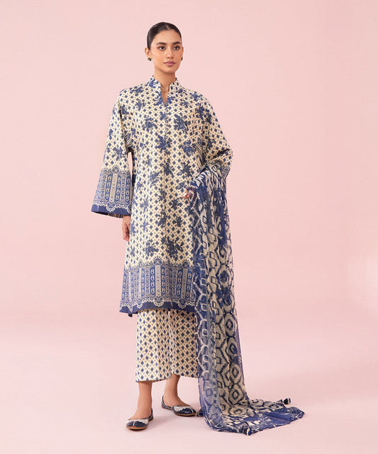 SAPPHIRE | UNSTITCHED 3 PIECE PRINTED LAWN SUIT