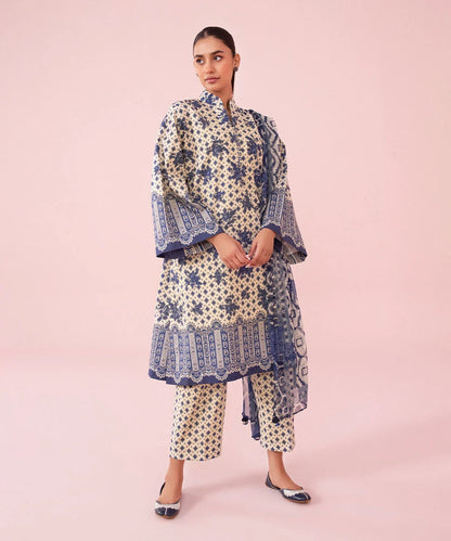 SAPPHIRE | UNSTITCHED 3 PIECE PRINTED LAWN SUIT
