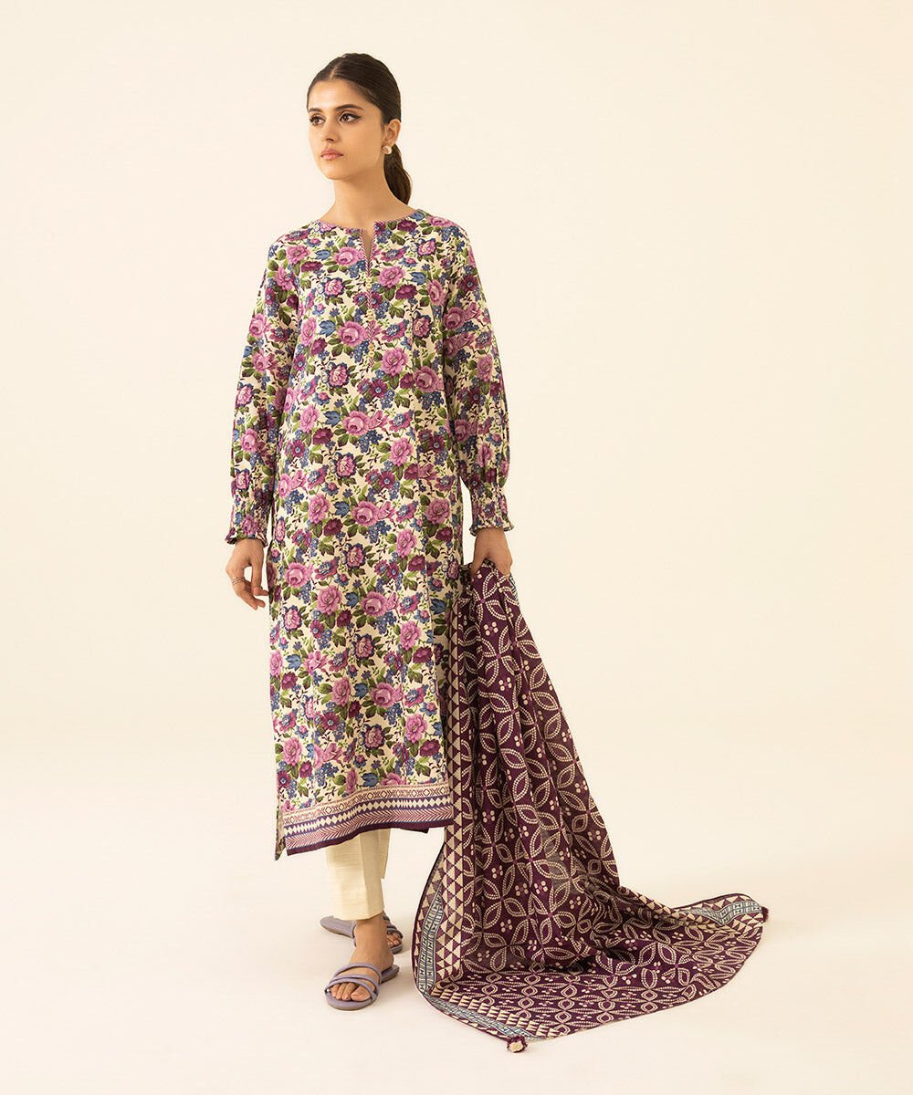 SAPPHIRE | UNSTITCHED 3 PIECE PRINTED LAWN SUIT