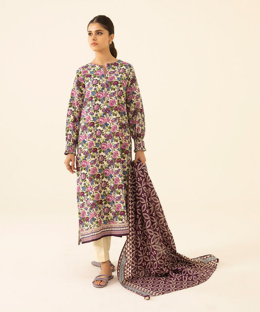 SAPPHIRE | UNSTITCHED 3 PIECE PRINTED LAWN SUIT