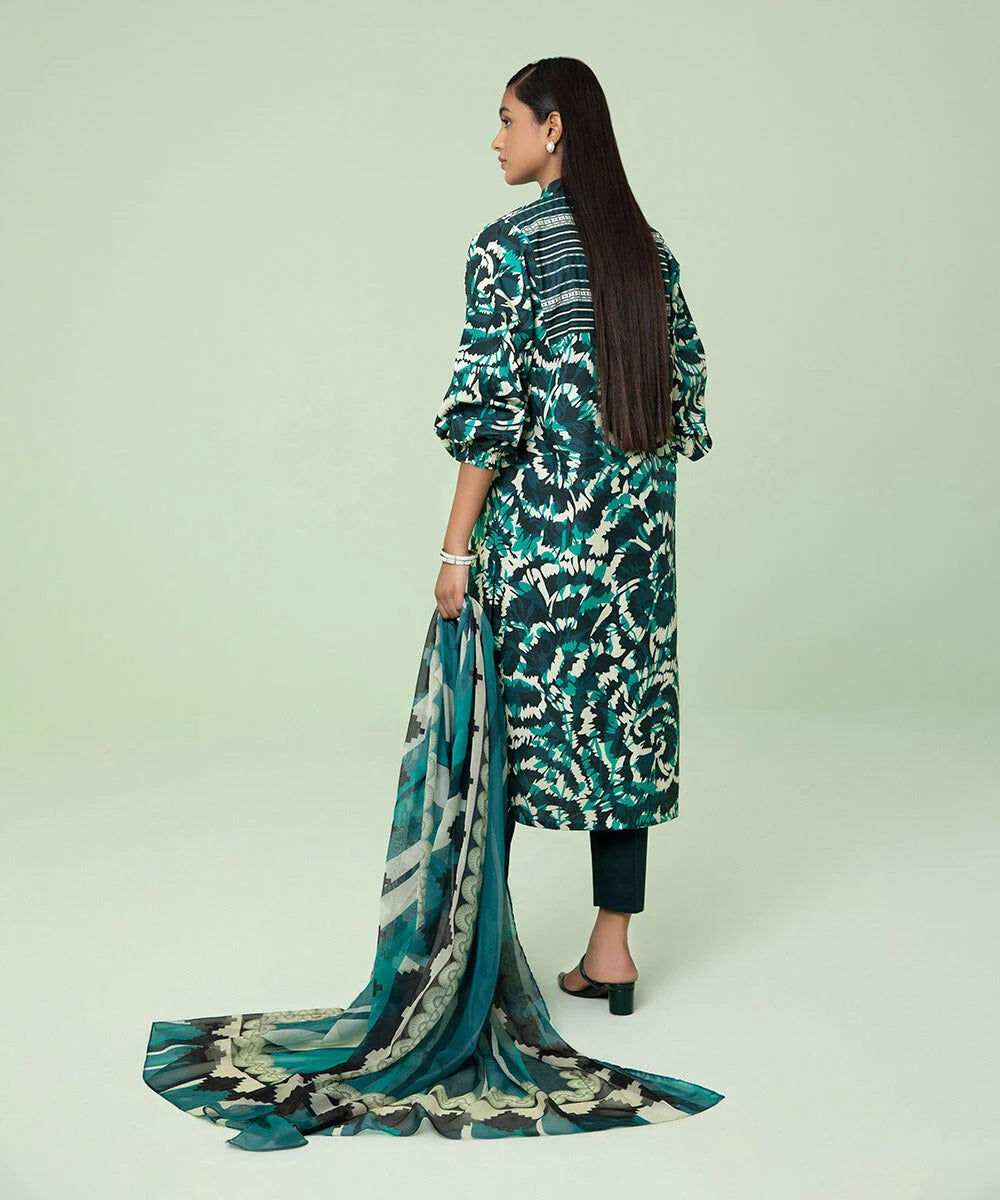 SAPPHIRE | UNSTITCHED 3 PIECE PRINTED LAWN SUIT