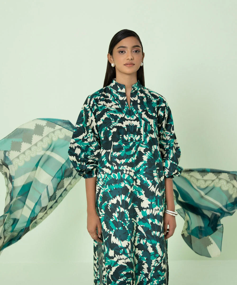 SAPPHIRE | UNSTITCHED 3 PIECE PRINTED LAWN SUIT