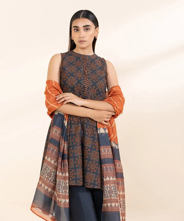 SAPPHIRE | UNSTITCHED 2 PIECE PRINTED LAWN SUIT