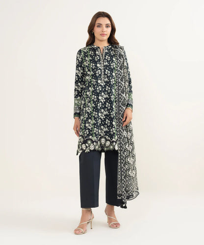 SAPPHIRE | UNSTITCHED 3 PIECE EMBROIDERED LAWN SUIT