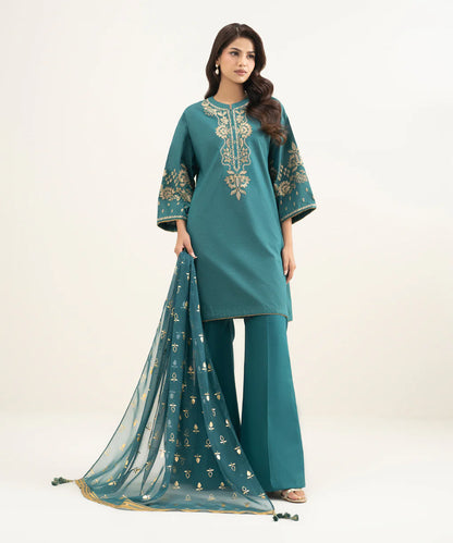 SAPPHIRE | UNSTITCHED 3 PIECE EMBROIDERED ZARI LAWN SUIT