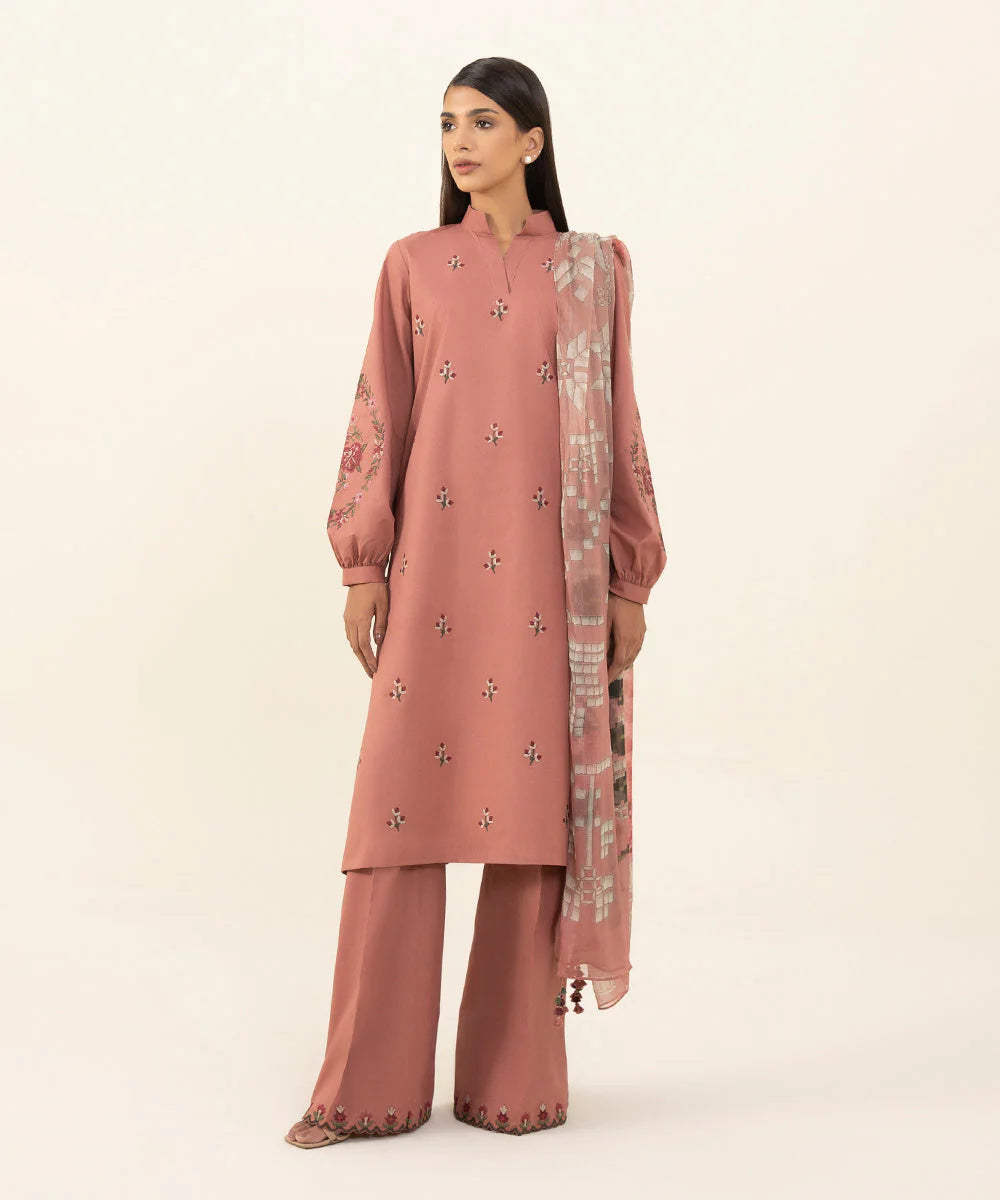 SAPPHIRE | UNSTITCHED 2 PIECE EMBROIDERED CAMBRIC SUIT