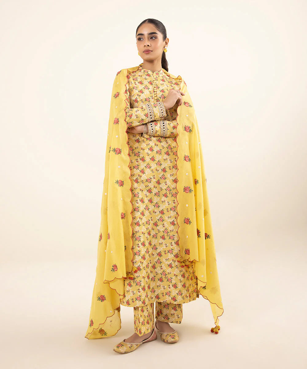 SAPPHIRE | UNSTITCHED 1 PIECE PRINTED CAMBRIC SUIT