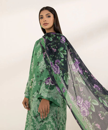 SAPPHIRE | UNSTITCHED 3 PIECE EMBROIDERED LAWN SUIT