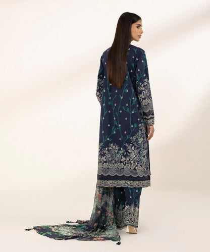 SAPPHIRE | UNSTITCHED 3 PIECE EMBROIDERED LAWN SUIT
