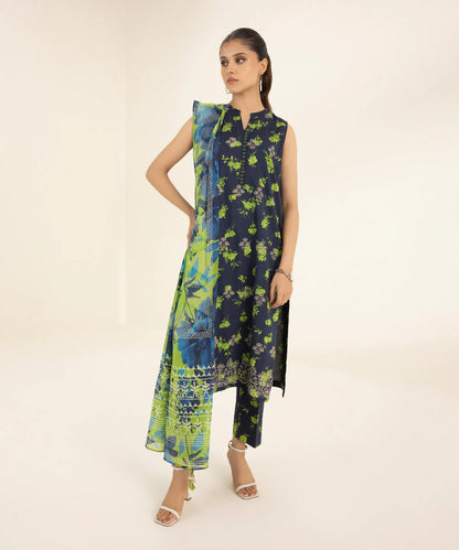 SAPPHIRE | UNSTITCHED 3 PIECE EMBROIDERED LAWN SUIT