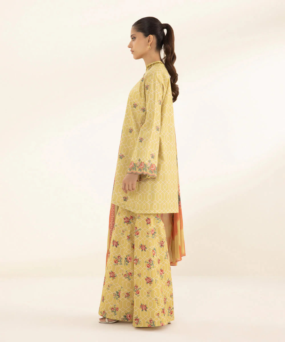SAPPHIRE | UNSTITCHED 3 PIECE EMBROIDERED LAWN SUIT